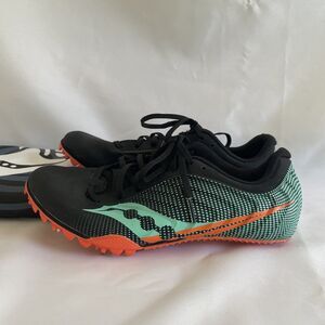 Saucony Shoes Women’s Sz 7 Spitfire 5 Sprint Cleats Spikes Black Cool Mint
